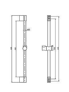 Душевая штанга Rav-Slezak PD0015MG серый металлик купить в интернет-магазине сантехники Sanbest