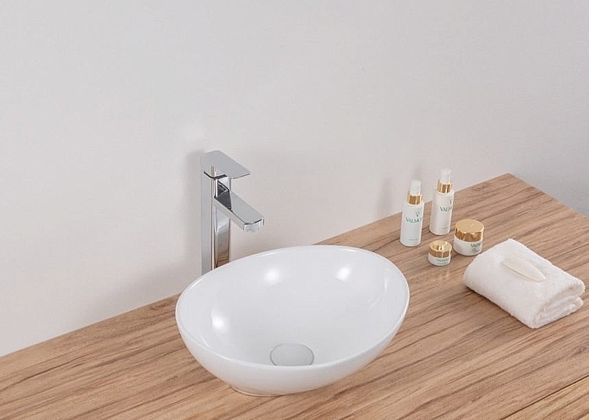 Раковина накладная Gid Lago 41 N9138 51178 белая купить в интернет-магазине Sanbest