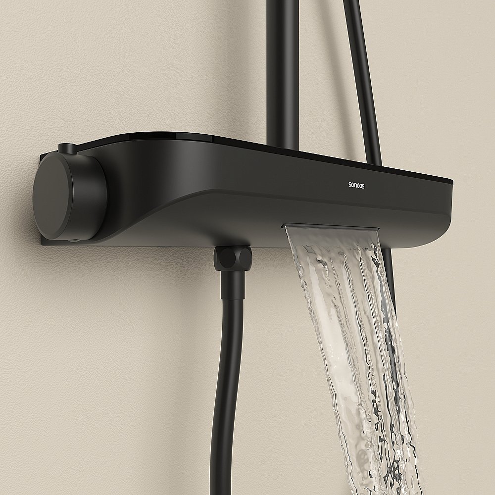 Душевая система Sancos Teo SC11002MB черный матовый купить в интернет-магазине сантехники Sanbest