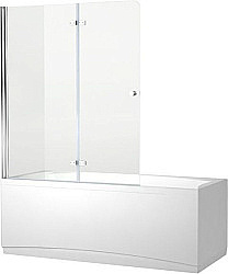 Шторка на ванну Aquanet Beta 4 120 NF6222-hinge прозрачное стекло/профиль хром купить в интернет-магазине Sanbest
