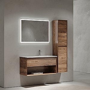 Тумба с раковиной Sancos Marmi 2.0 MR2.0100RECH дуб чарльстон для ванной в интернет-магазине Sanbest