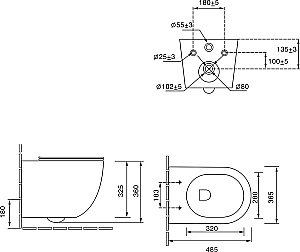 Унитаз подвесной SantiLine SL-5005-P персиковый матовый, безободковый, с крышкой микролифт, слив торнадо купить в интернет-магазине Sanbest
