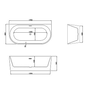 Ванна акриловая Grossman Cristal GR-17071M 170x80 белая матовая купить в интернет-магазине Sanbest