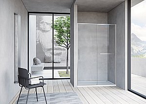 Душевая дверь Vincea Slim Soft VDS-1SS120CLBN 120 профиль брашированный никель/стекло прозрачное купить в интернет-магазине Sanbest