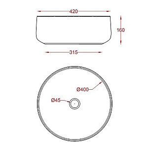 Раковина накладная Artceram Cognac 42 COL001 05 00 Bianco Matt купить в интернет-магазине Sanbest