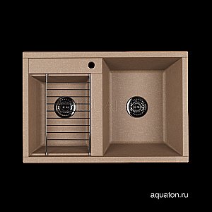 Мойка для кухни Акватон Делия 78 DBL 1A723132DE260 бежевый купить в интернет-магазине сантехники Sanbest