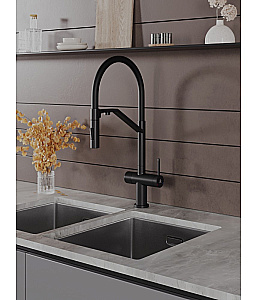 Смеситель для кухни Agger Elegant A3241444 черный матовый купить в интернет-магазине сантехники Sanbest