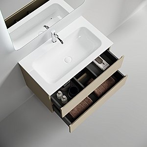 Тумба с раковиной Sancos FOLK FL80CP/CN7012 80 капучино для ванной в интернет-магазине Sanbest
