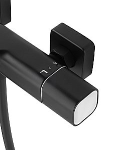 Смеситель для ванны с душем и термостатом WONZON & WOGHAND SOLID, Черный матовый (WW-C2011-A-MB) купить в интернет-магазине сантехники Sanbest