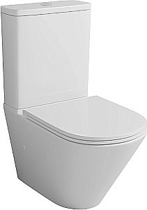 Унитаз-компакт Grossman Tornado GR-4449SQ безободковый, с бачком, с крышкой микролифт, слив-торнадо, белый глянцевый купить в интернет-магазине Sanbest
