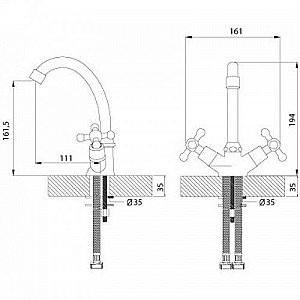 Смеситель для раковины Rossinka G G02-62 купить в интернет-магазине сантехники Sanbest