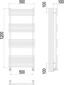 Полотенцесушитель водяной Terminus Ватра П21 500х1200 купить в интернет-магазине сантехники Sanbest