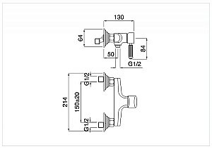 Смеситель для душа Cezares OLIMP-DM-02-L бронза купить в интернет-магазине сантехники Sanbest