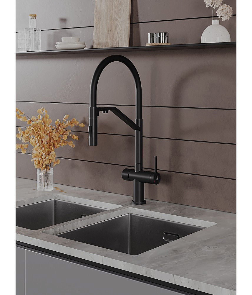 Смеситель для кухни Agger Elegant A3241444 черный матовый купить в интернет-магазине сантехники Sanbest