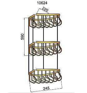 Полка угловая Boheme Medici 10624 купить в интернет-магазине сантехники Sanbest