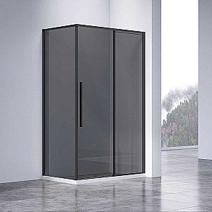 Душевой уголок Vincea Slim-N VSR-4SN9011CGB 110x90 стекло тонированное/профиль черный купить в интернет-магазине Sanbest