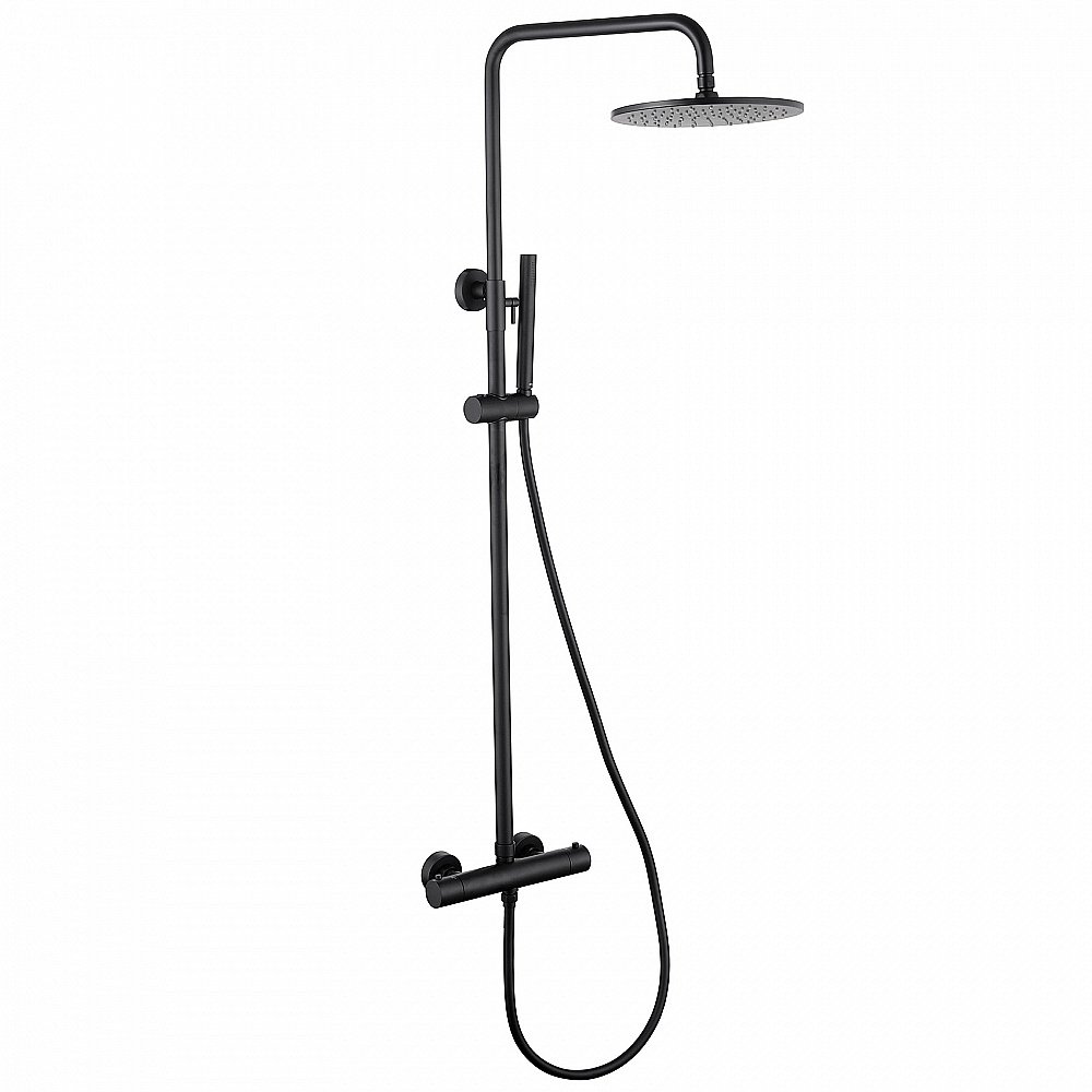 Душевая система Abber WASSER KREIS AF8160B черная матовая купить в интернет-магазине сантехники Sanbest