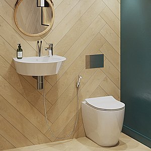 Смеситель для раковины PAINI Viva Style P4CR205/574 с гигиеническим душем, хром купить в интернет-магазине сантехники Sanbest