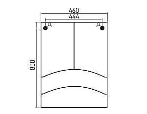 Зеркальный шкаф MIXLINE РАДУГА 528041 46 черный купить в интернет-магазине сантехники Sanbest