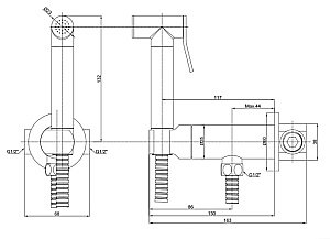 Гигиенический душ ALMAes Agata AL-877 Хром купить в интернет-магазине сантехники Sanbest