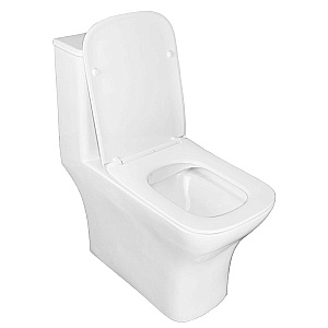 Унитаз моноблок Azario Lodi AZ-8617 белый, безободковый, с крышкой микролифт купить в интернет-магазине Sanbest