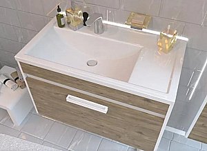 Раковина Эстет Valencia 80 silk белая матовая купить в интернет-магазине Sanbest