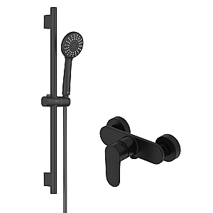 Cмеситель для душа Aquatek НИКА Set 2 в 1 (AQ1860MB+AQ2017MB) черный матовый купить в интернет-магазине сантехники Sanbest