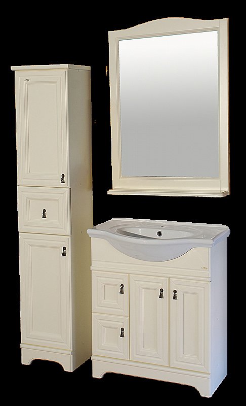 Зеркало Misty Лувр 75x100 слоновая кость в ванную от интернет-магазине сантехники Sanbest