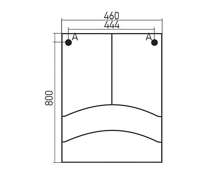Зеркальный шкаф MIXLINE РАДУГА 528041 46 черный купить в интернет-магазине сантехники Sanbest