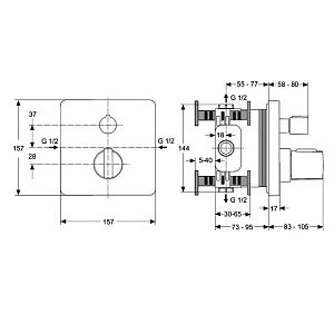 Термостат Ideal Standard Ceratherm 200 A5620AA купить в интернет-магазине сантехники Sanbest