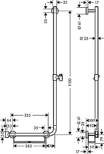 Душевая штанга Hansgrohe Unica Comfort 26404400 купить в интернет-магазине сантехники Sanbest