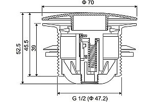 Донный клапан Art&Max AM-DR-WH белый глянец купить в интернет-магазине сантехники Sanbest