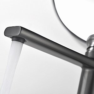 Смеситель для раковины Black&white Gravity GF-7307-GM оружейная сталь матовая купить в интернет-магазине сантехники Sanbest