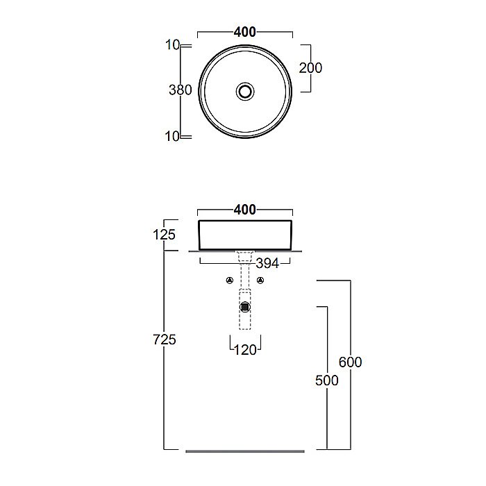 Раковина накладная SIMAS FORIU FO01bi 40 купить в интернет-магазине Sanbest