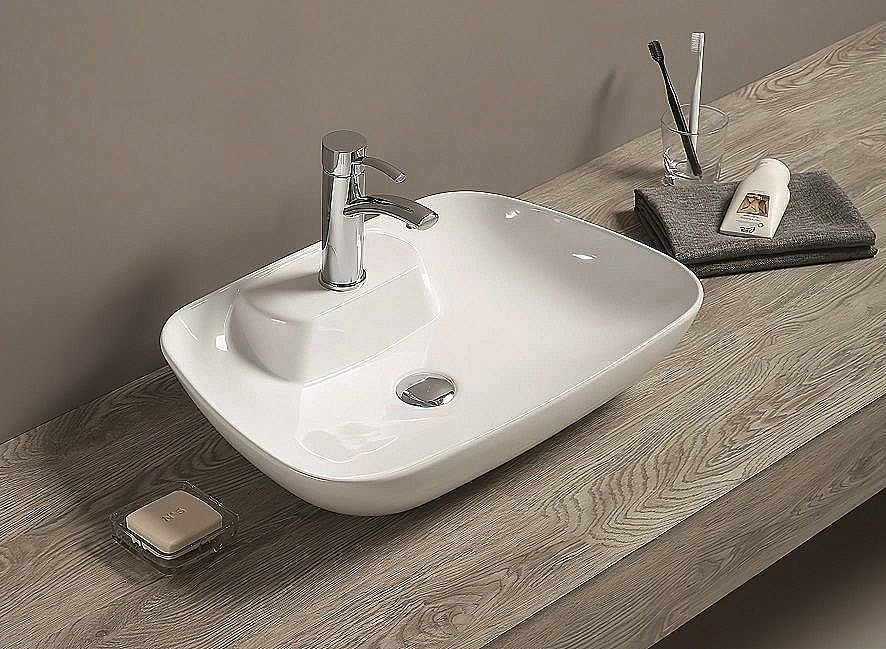 Раковина накладная Art&Max 60,5 AM-78358 белая купить в интернет-магазине Sanbest