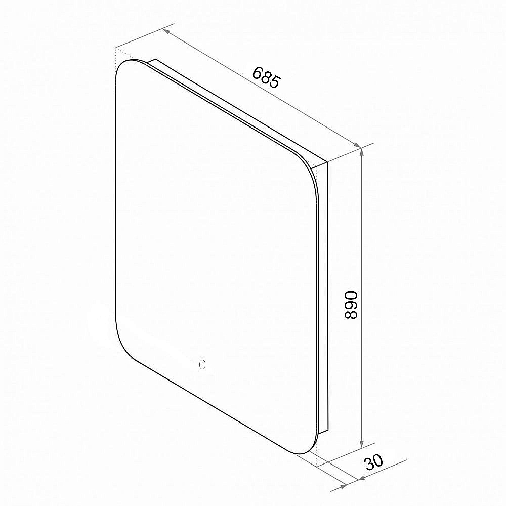 Зеркало Loranto Скай 68,5 CS00095370 зеркальное в ванную от интернет-магазине сантехники Sanbest