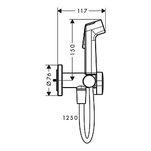 Гигиенический душ Hansgrohe Bidette 29232700 белый матовый купить в интернет-магазине сантехники Sanbest