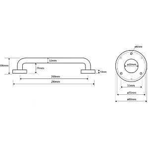 Поручень Bemeta Help 301100203 белый купить в интернет-магазине сантехники Sanbest