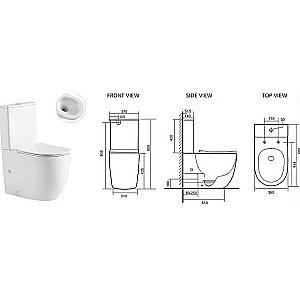Унитаз напольный CeramaLux TR2176-1 белый, с бачком, с крышкой микролифт, слив торнадо купить в интернет-магазине Sanbest