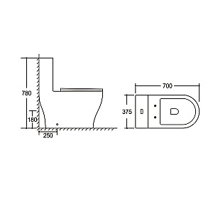 Унитаз моноблок Grossman Classic GR-4488SQ безободковый, с бачком, с крышкой микролифт, смыв торнадо, белый купить в интернет-магазине Sanbest