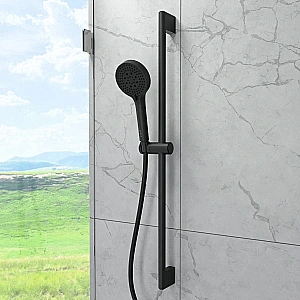 Душевой гарнитур VitrA Base Round A4590836EXP матовый черный купить в интернет-магазине сантехники Sanbest