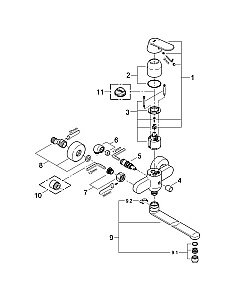 Смеситель для ванны Grohe Eurosmart Cosmopolitan 32847000 хром купить в интернет-магазине сантехники Sanbest