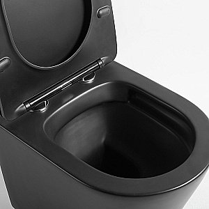 Унитаз Vincea Piatti VT1-11SMB безободковый, с крышкой микролифт, черный матовый купить в интернет-магазине Sanbest