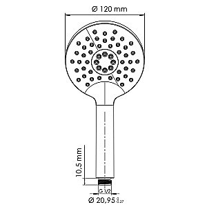 Душевая лейка WasserKraft A357 никель купить в интернет-магазине сантехники Sanbest