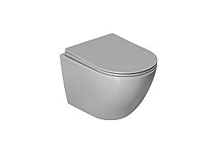 Унитаз подвесной Vincea Globo VT1-14TMG серый матовый, с крышкой микролифт, слив-торнадо купить в интернет-магазине Sanbest