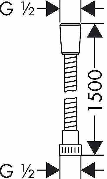 Душевой шланг Hansgrohe Mariflex 150 28153000 хром купить в интернет-магазине сантехники Sanbest