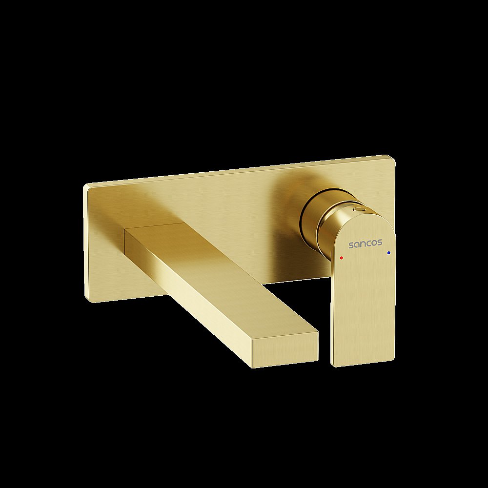 Смеситель для раковины Sancos Studio SC9017BG брашированное золото купить в интернет-магазине сантехники Sanbest