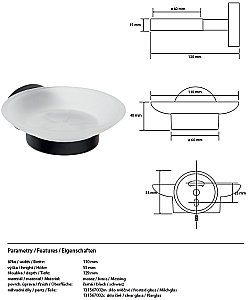 Мыльница Bemeta Dark 104108040 купить в интернет-магазине сантехники Sanbest