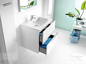 Тумба с раковиной Roca Victoria Nord Ice Edition ZRU9302730 60 белый глянец для ванной в интернет-магазине Sanbest