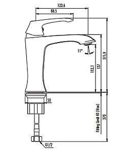 Смеситель для раковины Creavit Avangart AG1500G купить в интернет-магазине сантехники Sanbest